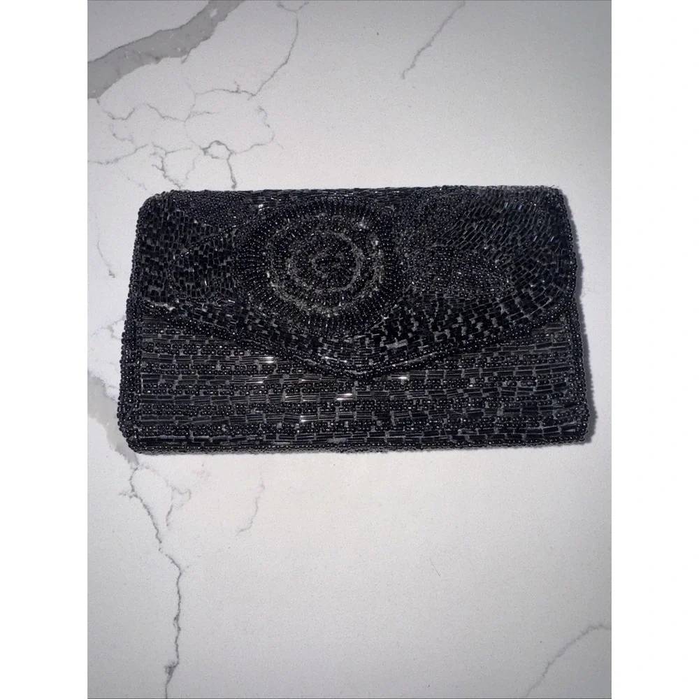 Unbranded Black sequence occasion purse (see Description)
